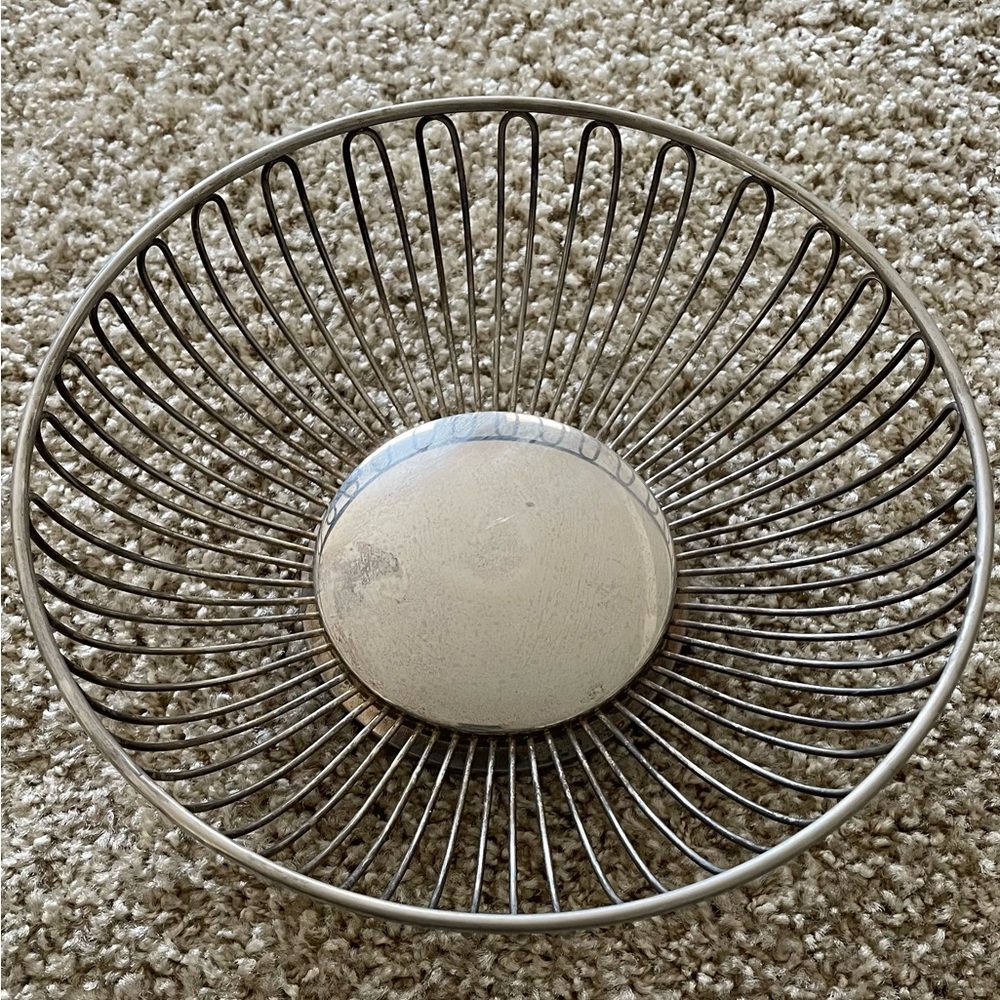 Vintage Godinger Silver Plated wire bowl bread basket